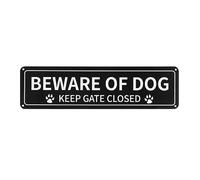 Ujjdwiurgh Lot de 2 panneaux « Beware of Dog », 30,5 x 7,6 cm, antirouille en aluminium .040, réfléchissant, résistant à la décoloration, résistant aux UV, facile à utiliser