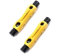 Ujjdwiurgh Lot de 2 pinces à dénuder pour câble coaxial RG7/11 et RG59/6/6Q Jaune