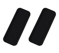 Ujjdwiurgh Lot de 2 plateaux de rangement noirs pour évier de cuisine, salle de bain, porte-savon en silicone