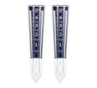 Ujjdwiurgh Lot de 2 pluviomètres d'extérieur de 12,7 cm avec échelle grossissante et chiffres pour jardin, terrasse, cour - Bleu