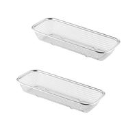 Ujjdwiurgh Lot de 2 porte-ustensiles compacts en acier inoxydable pour baguettes, cuillères