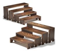 Ujjdwiurgh Lot de 2 présentoirs empilables en bois à plusieurs niveaux - Organisateur de parfum - Support à dessert pour cupcakes et desserts