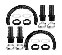 Ujjdwiurgh Lot de 2 raccords de citernes de pluie de rechange 25 mm avec colliers de serrage IBC pour eau de pluie (50 cm)