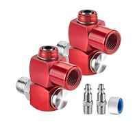 Ujjdwiurgh Lot de 2 Raccords de Tuyau D'Air Pivotants à 360 Degrés NPT 1/4 Po, Connecteur de Tuyau D'Air Anti-Fuite avec Connexion MNPT 1/4 Po