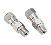 Ujjdwiurgh Lot de 2 raccords filetés mâles NPT pour nettoyeur haute pression, en acier inoxydable, sans raccord de tuyau