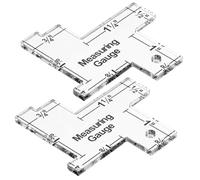 Ujjdwiurgh Lot de 2 règles de couture en acrylique, 5,6 x 5,3 cm, mini règles de couture pour matelassage, règles de couture