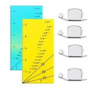 Ujjdwiurgh Lot de 2 règles de guidage de couture avec 4 guides de couture magnétiques, règles de couture de 0,3 cm à 5,1 cm, règle de couture facile à installer et à utiliser