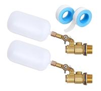 Ujjdwiurgh Lot de 2 Robinets à Flotteur D'Eau 1/2 Pouce, Flotteur à Bille en Laiton avec Bras Réglable, Remplissage Automatique et Contrôle Du Niveau D'Eau