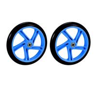 Ujjdwiurgh Lot de 2 roues de scooter 200 mm en polyuréthane - Épaisseur des roues : 30 mm - Roulement ABEC-7 - Bleu