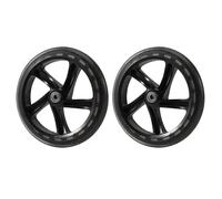 Ujjdwiurgh Lot de 2 roues de scooter 200 mm en polyuréthane - Épaisseur des roues : 30 mm - Roulement ABEC-7 - Noir transparent