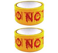 Ujjdwiurgh Lot de 2 rouleaux de ruban adhésif d'avertissement pour décorations d'Halloween avec inscription « Do Not Enter Scary Caution Tape »