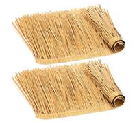 Ujjdwiurgh Lot de 2 rouleaux de toiture de chaume artificielle pour toiture Tiki Bar mexicain 19 x 50 cm