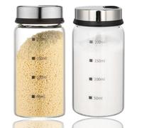 Ujjdwiurgh Lot de 2 salières et poivrières en acier inoxydable, 200 ml avec trous de versement réglables pour la cuisine