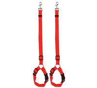 Ujjdwiurgh Lot de 2 sangles de sécurité réglables en nylon pour chien et chat Rouge