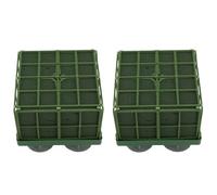 Ujjdwiurgh Lot de 2 supports carrés en mousse pour fleurs avec mousse florale et ventouse, pour centre de table de mariage, arrangement floral