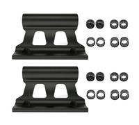 Ujjdwiurgh Lot de 2 supports de fourche à dégagement rapide pour porte-bagages avec axe traversant - Noir