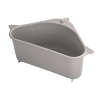 Ujjdwiurgh Lot de 2 supports de rangement à triple coins avec ventouse Gris