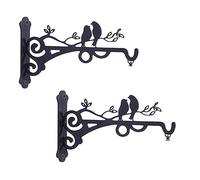 Ujjdwiurgh Lot de 2 supports de suspension pour pot de fleurs d'extérieur 30,5 cm faciles à utiliser Motif oiseaux