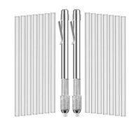 Ujjdwiurgh Lot de 2 supports ronds en stéatite avec 16 recharges pour outils de soudage, aluminium et fonte