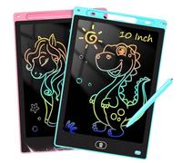 Ujjdwiurgh Lot de 2 Tablettes D'Écriture LCD pour Enfants - Tablettes de Dessin Préscolaires et de Voyage Essentiels pour Tout-Petits 10 Pouces