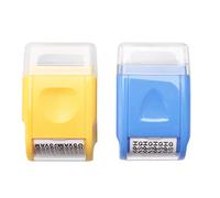 Ujjdwiurgh Lot de 2 tampons à rouleaux larges pour la prévention du vol d'identité (bleu clair + jaune)