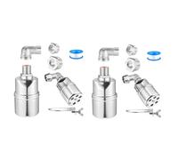 Ujjdwiurgh Lot de 2 valves à flotteur automatiques de 1/2", 1/2", 1" en acier inoxydable 304, entièrement automatique de contrôle du niveau d'eau