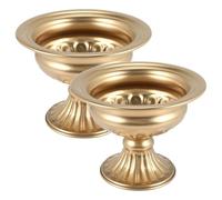 Ujjdwiurgh Lot de 2 vases trompettes élégants en métal pour décoration de fête de mariage, cérémonie d'anniversaire de mariage (doré)