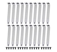 Ujjdwiurgh Lot de 20 caches de fente PCI en acier dur pour filtre à poussière, cache-fente ventilée pour boîtiers d'ordinateur avec 20 vis