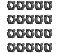 Ujjdwiurgh Lot de 20 clips pour canne à pêche - Noir - Diamètre intérieur : 16 mm