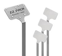 Ujjdwiurgh Lot de 20 étiquettes réutilisables en forme de T pour légumes, herbes, fleurs, graines, serres, 32,4 cm de hauteur