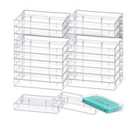 Ujjdwiurgh Lot de 20 étuis de rangement en plastique transparent pour cassettes audio, 10,9 x 7 x 1,5 cm (L x l x H)