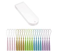 Ujjdwiurgh Lot de 20 marque-pages vierges en acrylique transparent avec 20 petits pompons