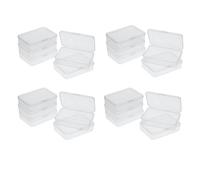 Ujjdwiurgh Lot de 20 mini boîtes de rangement en plastique avec couvercle pour la collecte de petits articles, perles, bijoux, cartes, travaux manuels