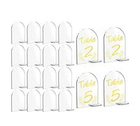 Ujjdwiurgh Lot de 20 panneaux vierges en acrylique avec support pour décoration de mariage, réception