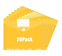 Ujjdwiurgh Lot de 20 pochettes en plastique pour classeur à 3 anneaux - 11 trous