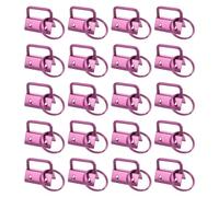 Ujjdwiurgh Lot de 20 porte-clés avec anneaux pour sangle de sac, rose