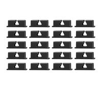 Ujjdwiurgh Lot de 20 porte-crayons et marqueurs adhésifs en silicone pour salle de classe Noir