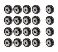 Ujjdwiurgh Lot de 20 poulies de roue en plastique POM à roulement à billes 625ZZ pour imprimante 3D - Pièces rondes - Pièce V - Accessoires pour imprimante 3D