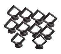 Ujjdwiurgh Lot de 20 présentoirs 3D flottants avec supports pour médaillons AA, bijoux, noir, 7,5 x 7,9 x 1,9 cm