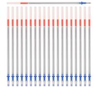 Ujjdwiurgh Lot de 20 recharges de stylo à encre gel argentée de 0,7 mm