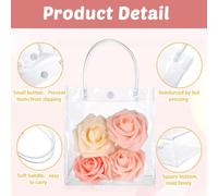 Ujjdwiurgh Lot de 20 sacs cadeaux transparents réutilisables avec poignée - 17 x 23 x 7 cm