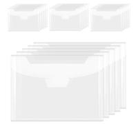 Ujjdwiurgh Lot de 20 sacs de rangement refermables pour tampons et matrices de découpe Transparent Grande enveloppe pour bricolage, scrapbooking, cartes en papier