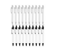 Ujjdwiurgh Lot de 20 stylos à bille à sublimation avec film rétractable en aluminium