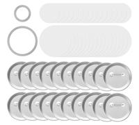 Ujjdwiurgh Lot de 200 boutons vierges pour fabricant de boutons - Pièces rondes en métal - 58 mm - Pièces de badges vierges 32 mm