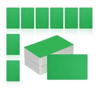 Ujjdwiurgh Lot de 200 cartes vierges en métal pour cartes de visite, 0,6 cm d'épaisseur, 8,6 x 5,1 cm - En aluminium - Matériaux de gravure - Vert