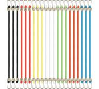 Ujjdwiurgh Lot de 21 tendeurs courts réglables de 25,4 cm avec crochets - 21 sangles extensibles pour bagages, tente, bâche