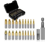 Ujjdwiurgh Lot de 22 extracteurs de vis endommagées en titane pour homme et adulte, extracteur de vis dénudées, écrous faciles à utiliser