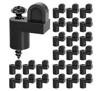 Ujjdwiurgh Lot de 24 clips de fenêtre en nylon de 9,5 mm avec vis décalées pour fixer les moustiquaires d'hiver