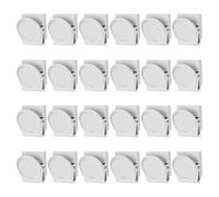 Ujjdwiurgh Lot de 24 clips magnétiques pour tableau blanc, aimants en métal pour réfrigérateur, clips magnétiques blancs