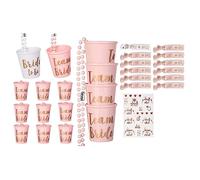 Ujjdwiurgh Lot de 24 Colliers en Verre à Shot de Mariée JGA Tasses et Bracelet de Mariée Bachelorette Bracelet Party Bachelor Party Supplies